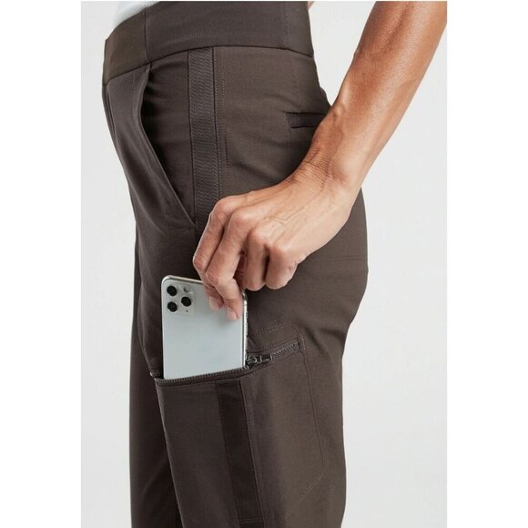 Athleta Wander Hybrid Pant Walnut Brown-sz 6 - Picture 5 of 15